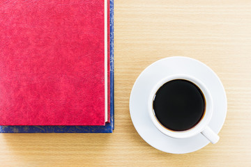 Coffee on a wood table