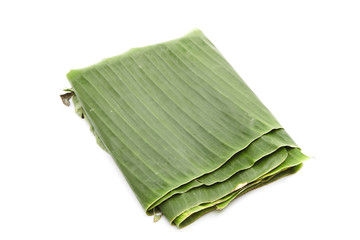 Green banana leaf