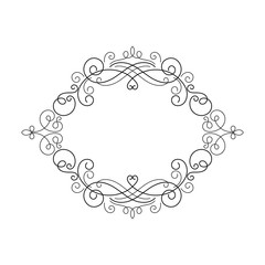 Vintage calligraphy frame