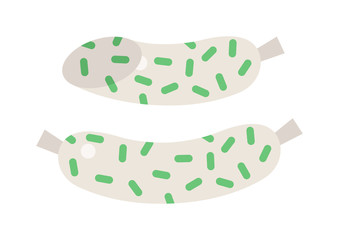 German sausages vector illustration.
