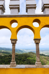 Beautiful castles of Europe - Pena palace. Sintra. Portugal