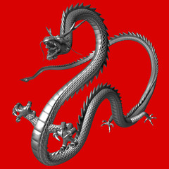 Obraz premium 3Dイラスト 龍