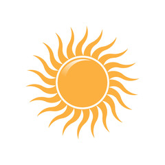 Summer Sun wave rays logo. Vector logo design