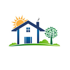 Fototapeta premium House Cabin Resort logo. Vector graphic illustration
