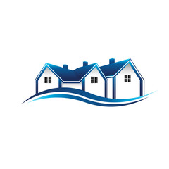 Houses Real Estate Logo. Vector graphic design