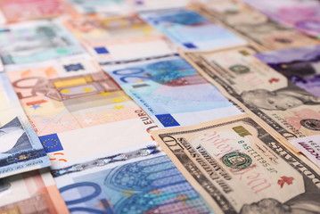 Background made of money banknotes