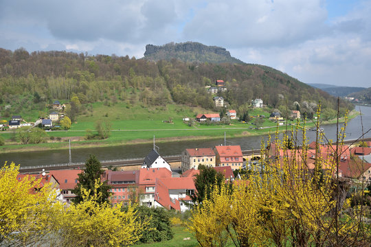 Königstein (Sächsische Schweiz) mit Lilienstein