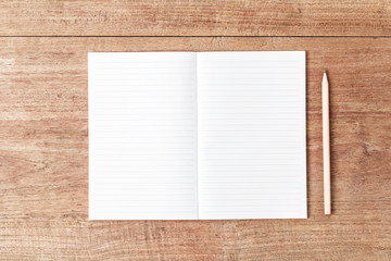 Blank open notebook, Business template mock up for adding your t