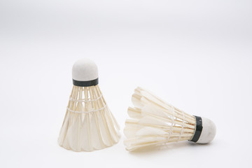 Fototapeta na wymiar Badminton isolated on white