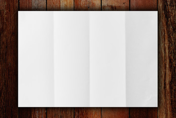 White blank paper on wood