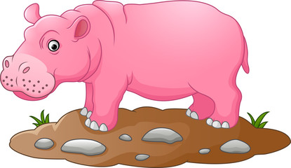 Cute hippo cartoon