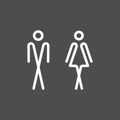 Toilet WC door wall plate.