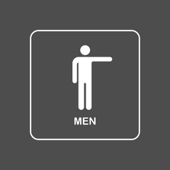 Toilet WC door wall plate.