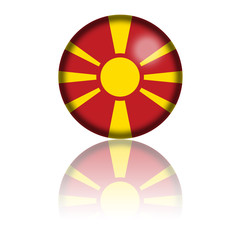 Obraz premium Macedonia Flag Sphere 3D Rendering