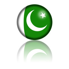 Pakistan Flag Sphere 3D Rendering