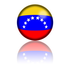 Venezuela Flag Sphere 3D Rendering