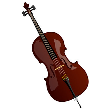 vector brown cello