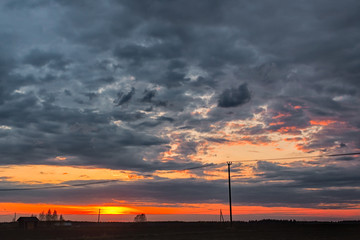 Heavy Clouds Over The Fields