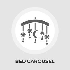Bed carousel flat icon