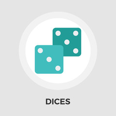 Dices vector flat icon