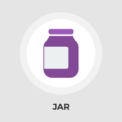 Jar vector flat icon
