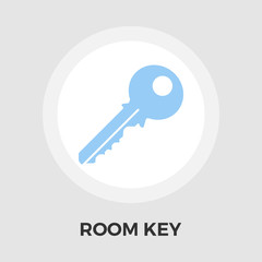 Room Key Line Icon