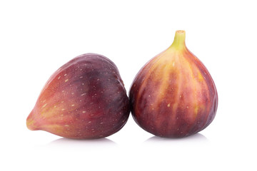 Fresh figs isolated on white