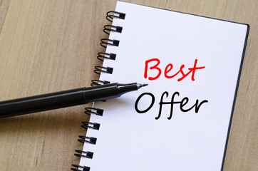 Best offer write on notebook