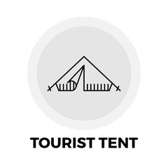 Tourist Tent Line Icon