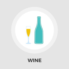 Wine vector flat icon
