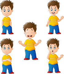 Little boy in various expression