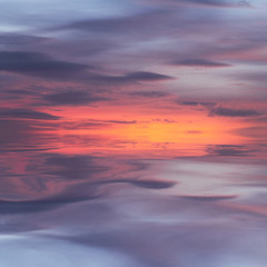 Natural background of the colorful sky and beautiful water reflection, During the time sunrise and sunset