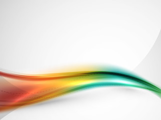 Rainbow color glossy silk elegant wave