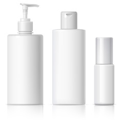 Realistic Cosmetic bottle can sprayer container.