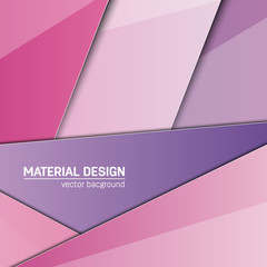 Vector material design background. Abstract creative concept layout template. For web and mobile app, paper art illustration design. style blank, poster, booklet. Motion wallpaper element. Flat ui