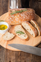 Sliced bread Ciabatta