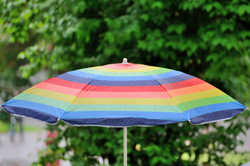 colored umbrella closeup