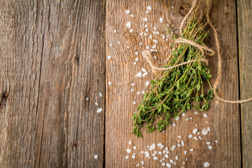 bunch of fresh organic thyme 
