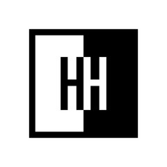 Obraz premium initial square half logo