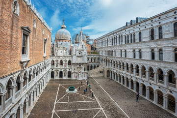 Inner court of Doge's Palace, Venice, Italy