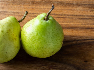Green Pears on Board