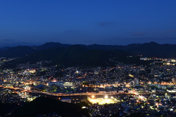 Fototapeta na wymiar Nightscape of Nagasaki, Japan