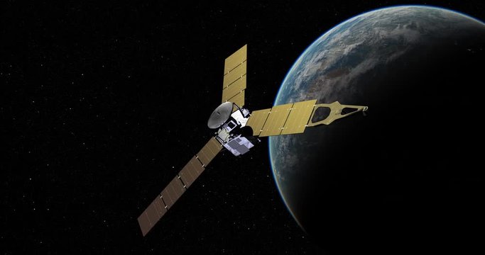 Juno spacecraft making a gravitational slingshot pass of Earth. Data: NASA/JPL.