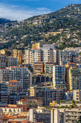 Rising levels with colourful appartments of the Monaco city