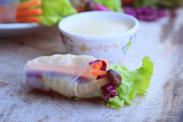 salad roll with vegetable