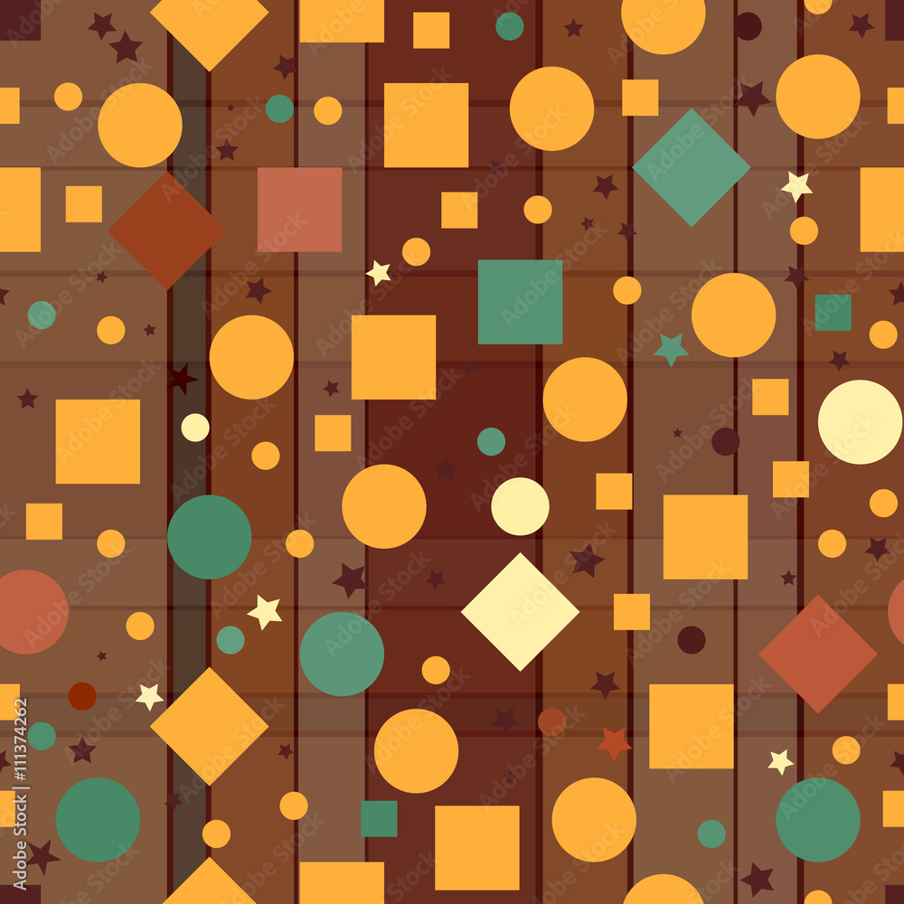 Poster a seamless repeating pattern made up of geometric shapes.vector