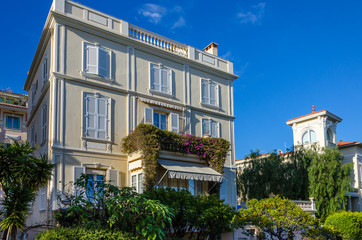 Fototapeta na wymiar House and tower on the streets of Monaco