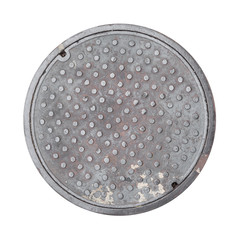 Rusty, grunge manhole cover