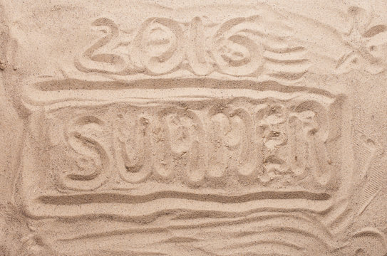 Inscription on the sand summer 2016