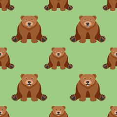 Bears on a green background. 
